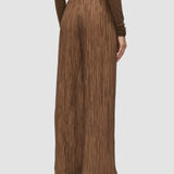 Brown Selene Fluid Crinkle Trousers - Joseph