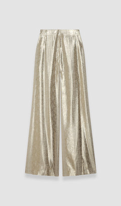 Gold Selene Silk Snake Lame Trousers - Joseph