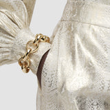 Gold Selene Silk Snake Lame Trousers - Joseph