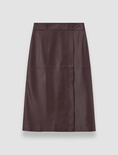 Purple Sèvres Nappa Leather Skirt - Joseph