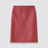Pink Shroff Pebble Leather Skirt - Joseph