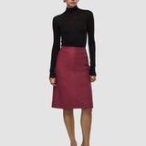 Pink Shroff Pebble Leather Skirt - Joseph