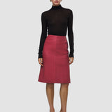 Jupe Shroff en cuir grainé 