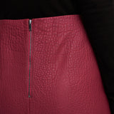 Jupe Shroff en cuir grainé 
