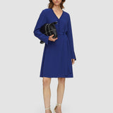 Blue Siam Crepe de Soie Silk Dress - Joseph