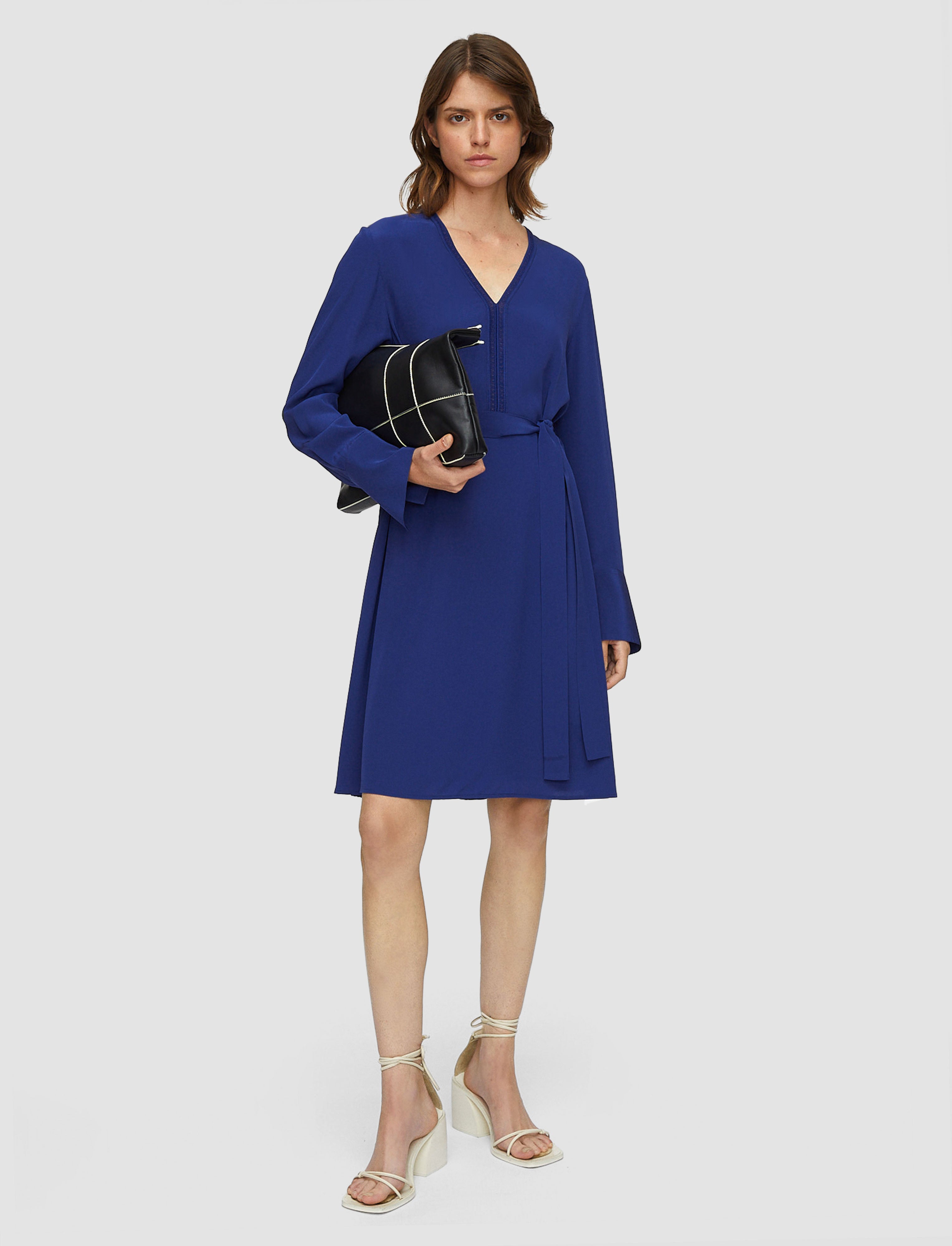 blue-siam-crepe-de-soie-silk-dress-JOSEPH