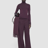 Silk Stretch High Neck Top