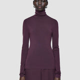 Silk Stretch High Neck Top
