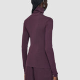 Silk Stretch High Neck Top