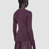 Silk Stretch V Neck Top