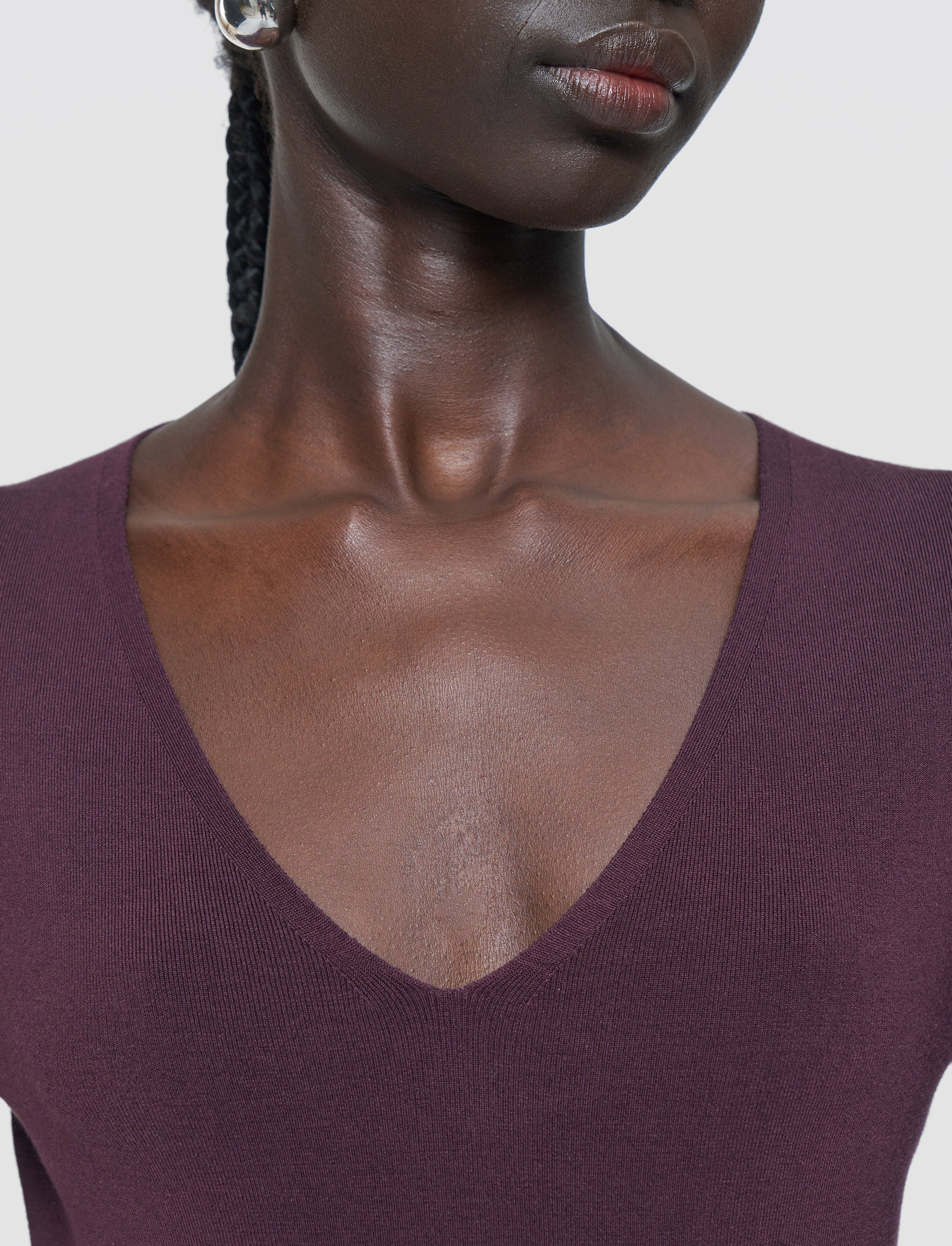 purple-silk-stretch-v-neck-top-JOSEPH