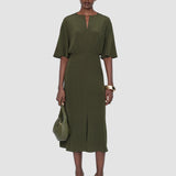 Green Silsila Crepe de Soie Silk Dress - Joseph