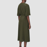 Green Silsila Crepe de Soie Silk Dress - Joseph