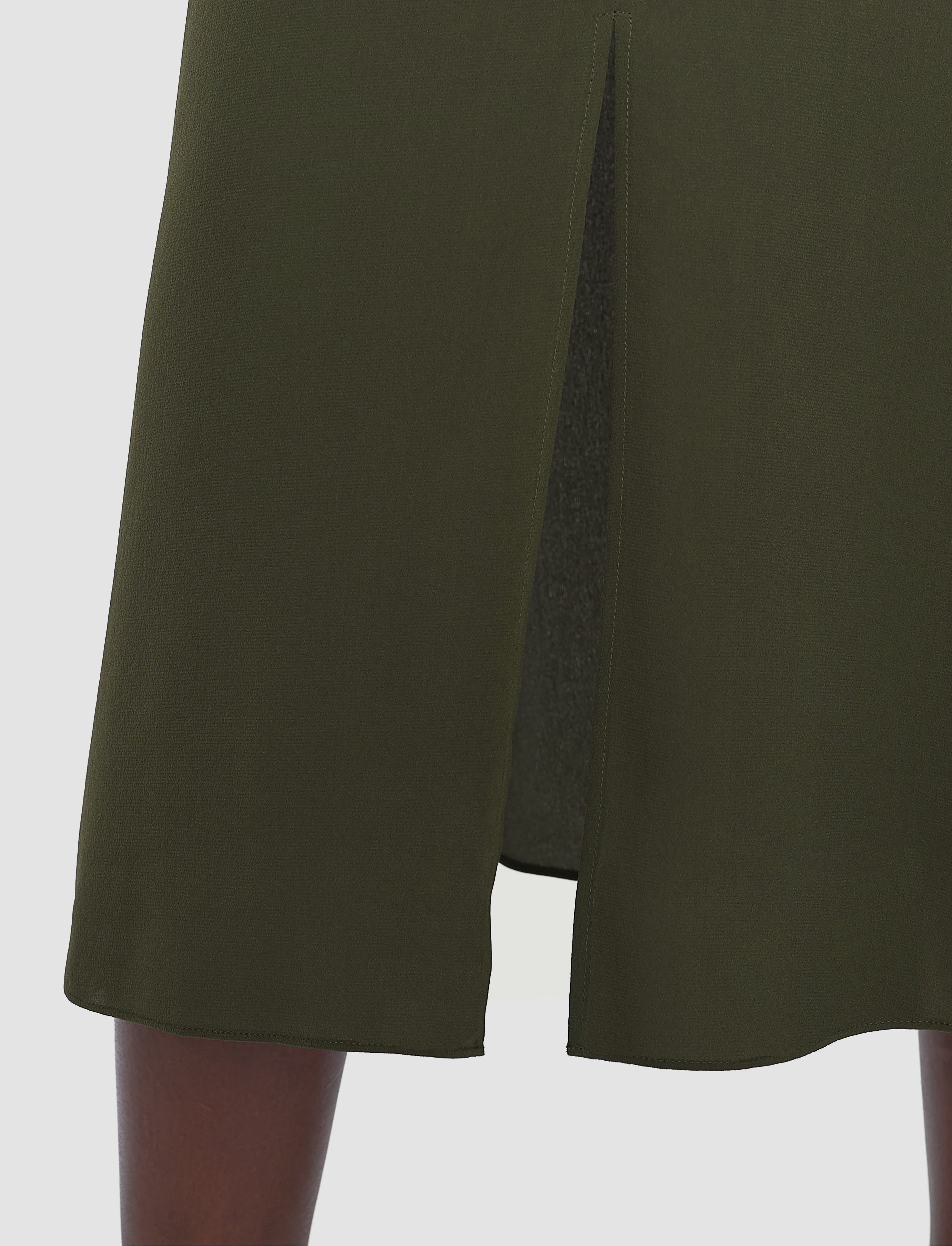 グリーン-silsila-crepe-de-soie-silk-ドレス-JOSEPH