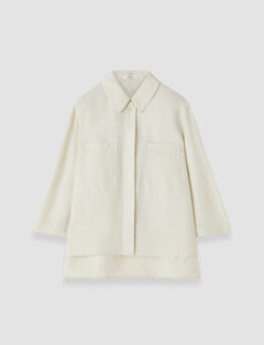 White Simi Linen Blend Shirt - Joseph