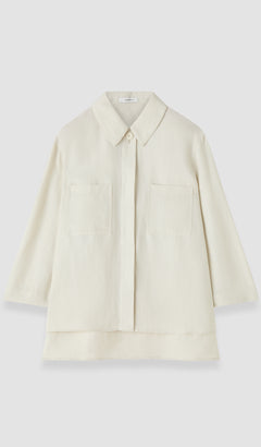 White Simi Linen Blend Shirt - Joseph