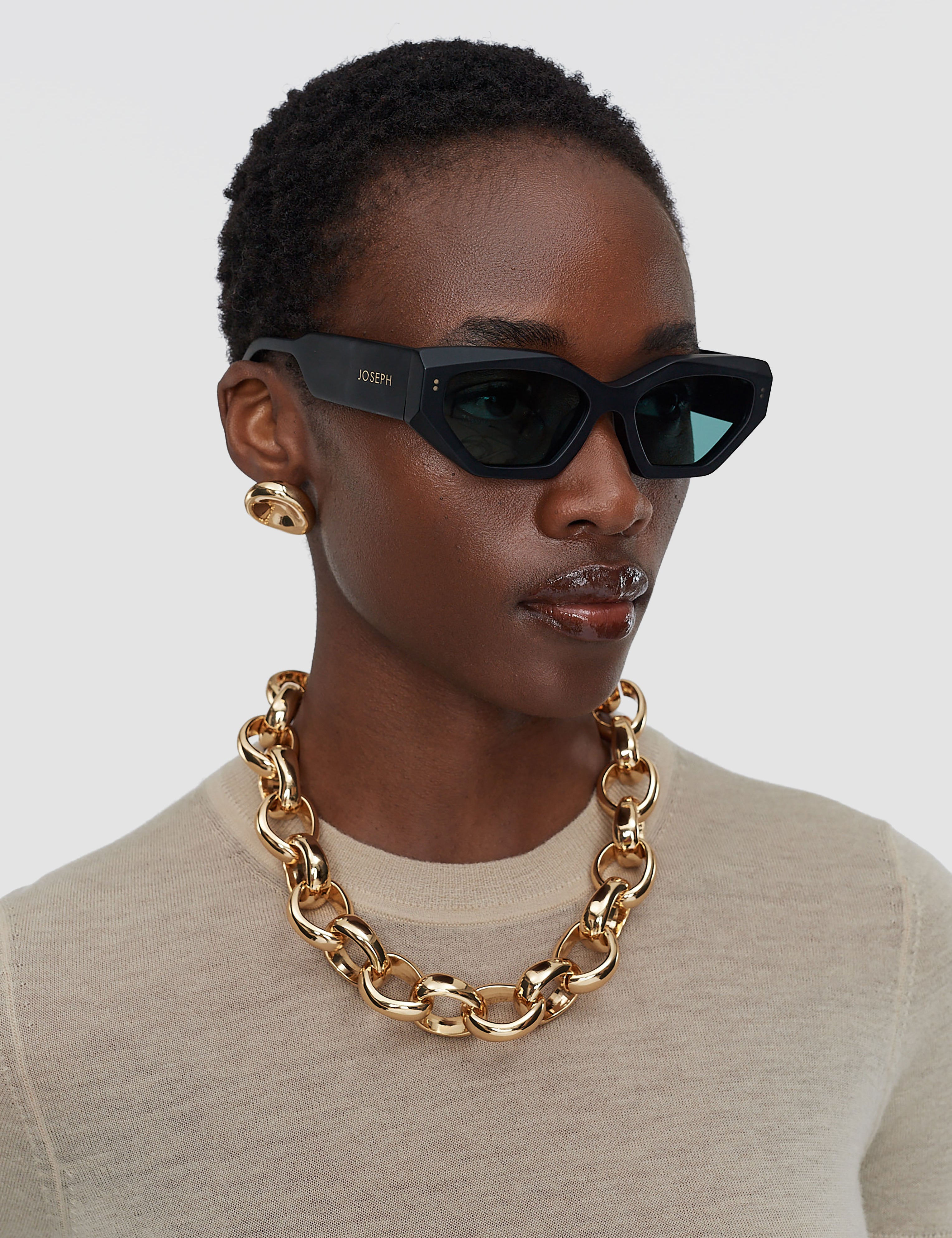 Black Souk Cat Eye Sunglasses - Joseph