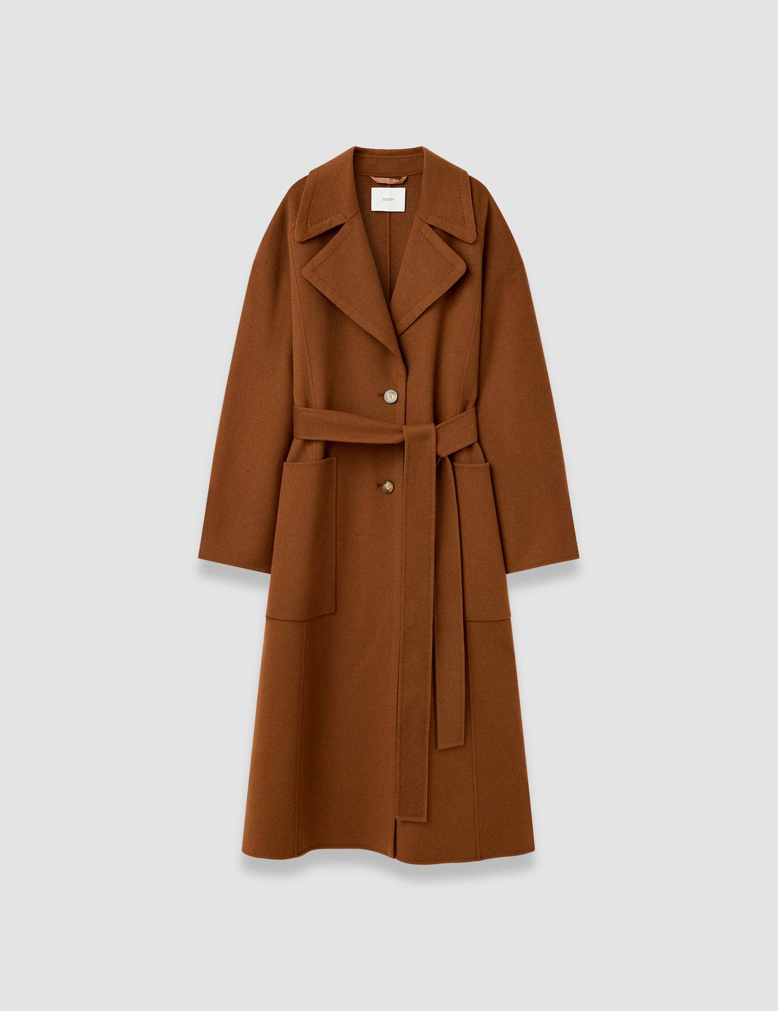 Brown Spencer Double Face Cashmere Coat - Joseph
