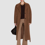 Brown Spencer Double Face Cashmere Coat - Joseph
