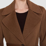 Brown Spencer Double Face Cashmere Coat - Joseph