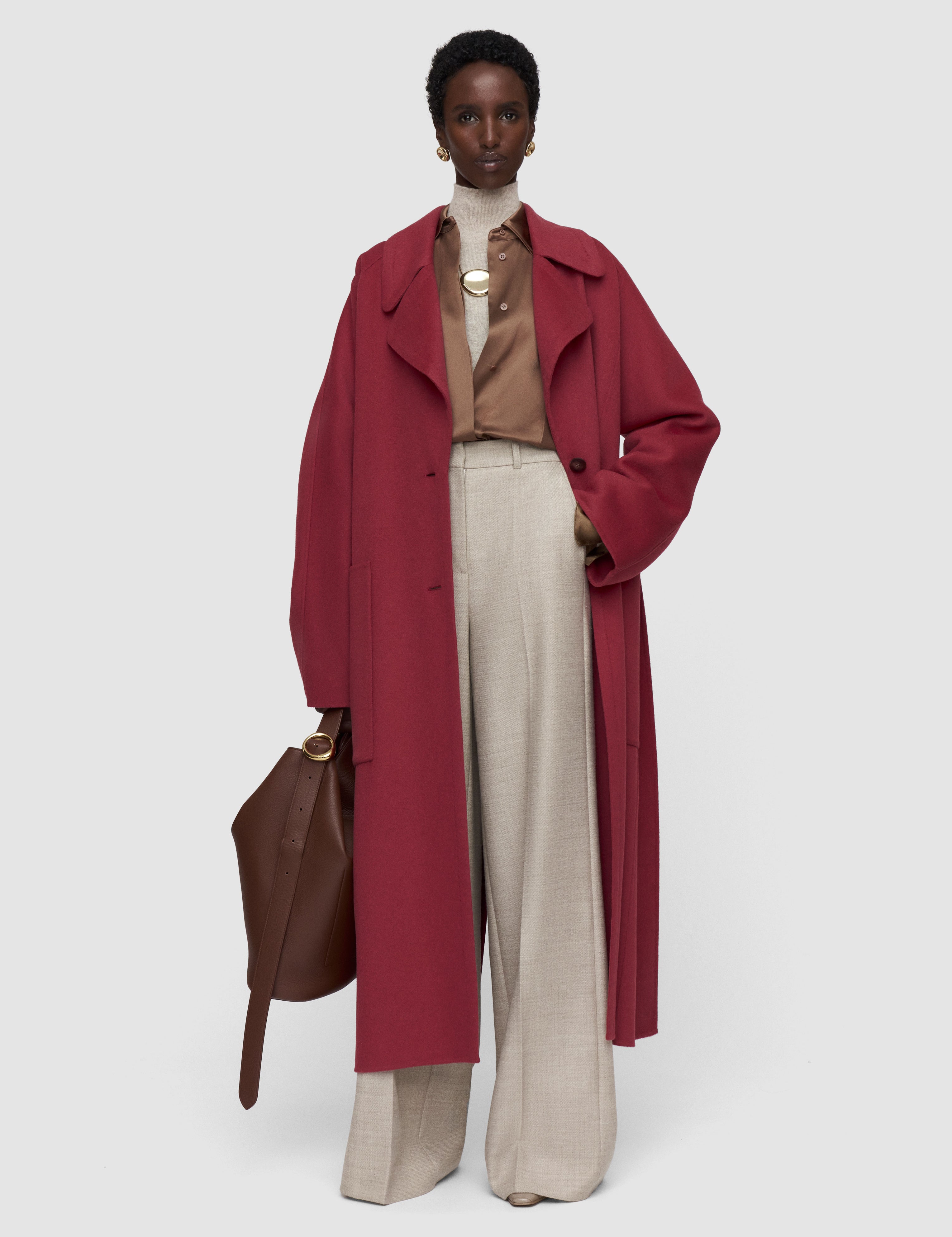 Pink Spencer Double Face Cashmere Coat - Joseph