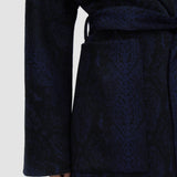 Blue Spencer Double Face Snake Jacquard Coat - Joseph