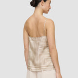 Beige Stace Printed Silk Camisole - Joseph