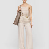 Beige Stace Printed Silk Camisole - Joseph