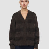 Cardigan Stra rayé en alpaga brossé 