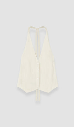 White Suez Pleat Jacquard Jacket - Joseph