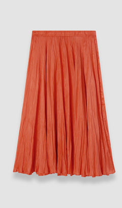 Orange Sully Habotai Silk Skirt - Joseph