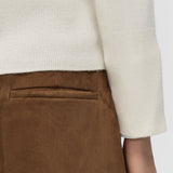 Brown Suze Light Suede Shorts - Joseph