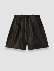 Black Suze Soft Nappa Leather Shorts - Joseph