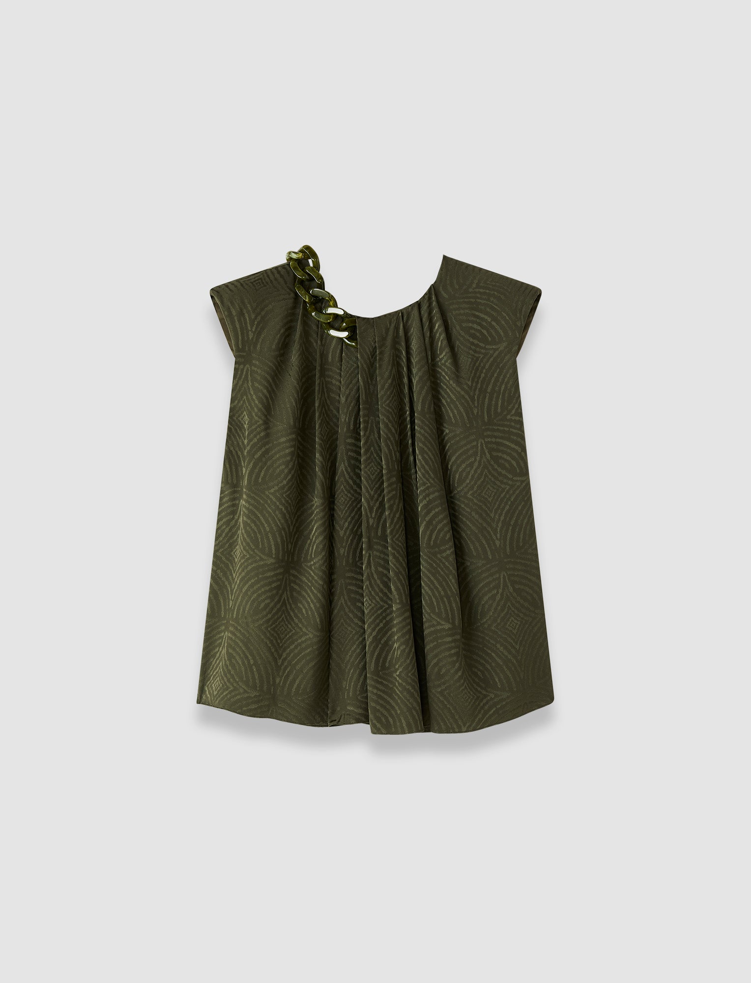 緑-taddart-jacquard-silk-トップ-JOSEPH