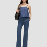 Blue Tafira Gabardine Stretch Trousers - Joseph