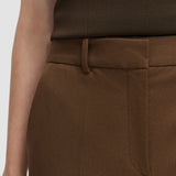 Brown Tafira Gabardine Stretch Trousers - Joseph