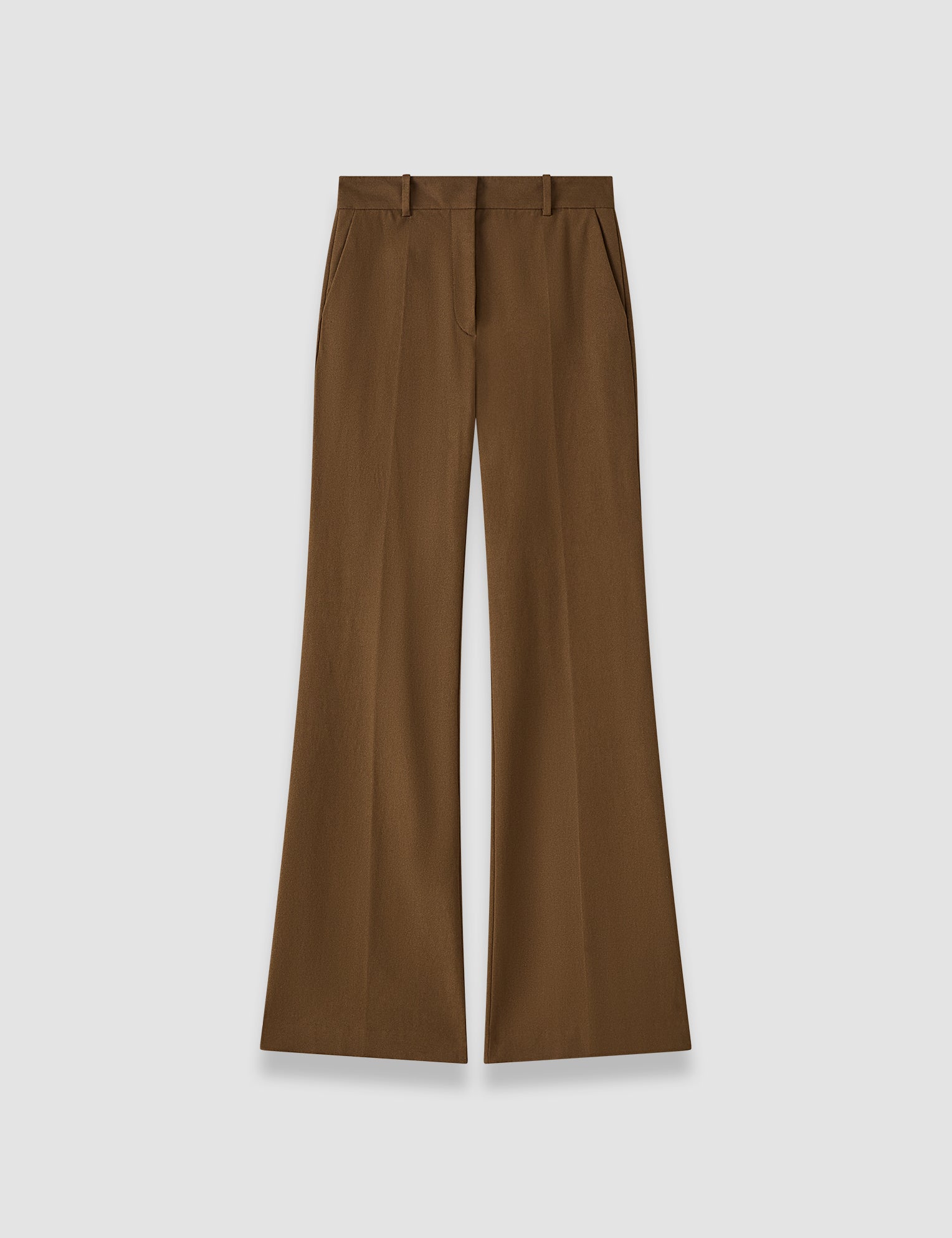 Brown Tafira Gabardine Stretch Trousers - Joseph