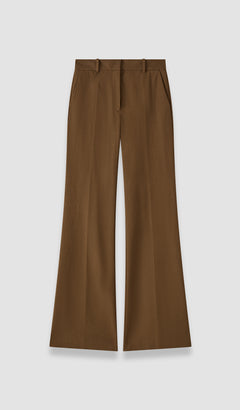 Brown Tafira Gabardine Stretch Trousers - Joseph