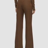 Brown Tafira Gabardine Stretch Trousers - Joseph