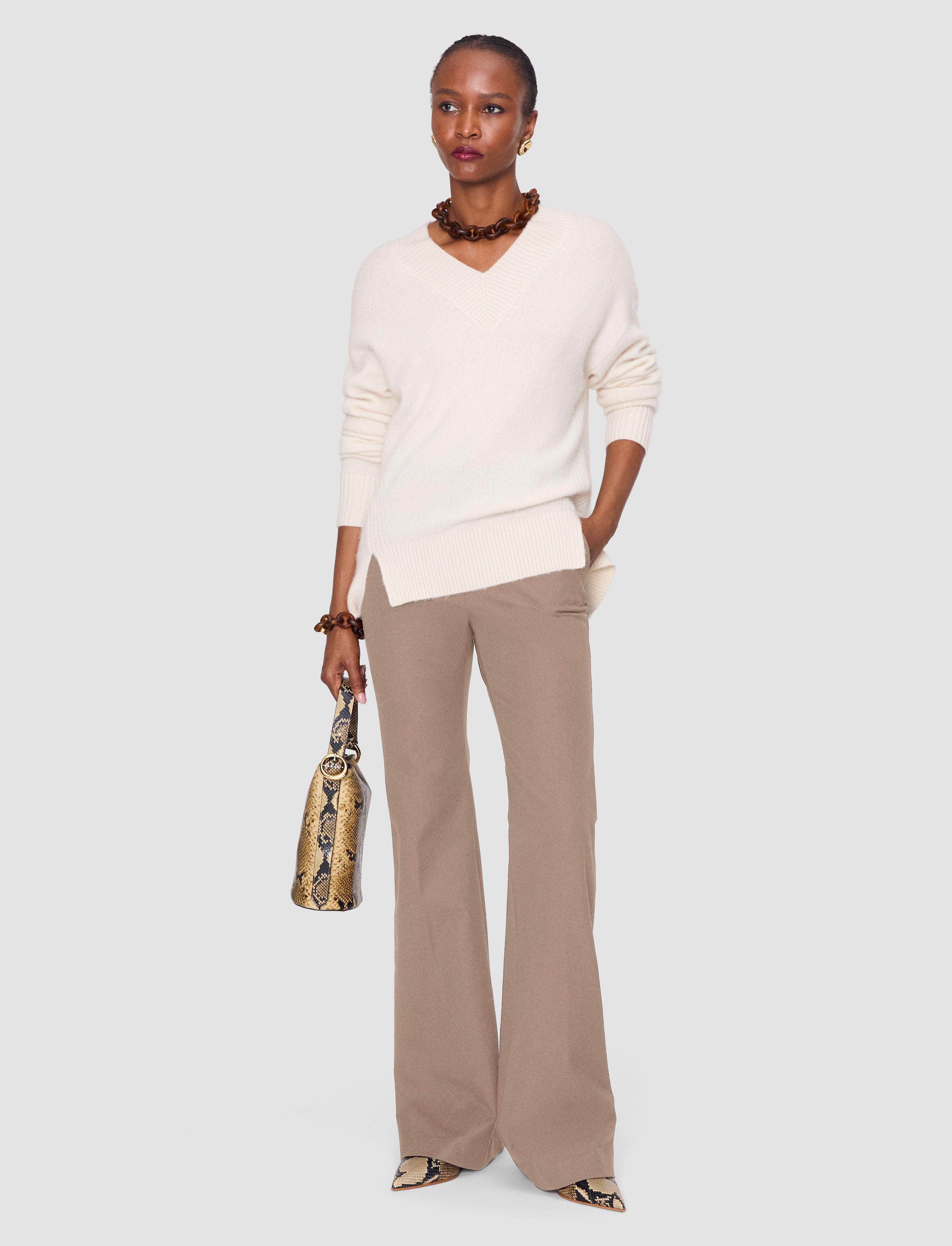 brown-tafira-gabardine-stretch-trousers-JOSEPH