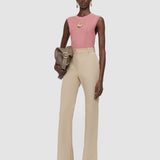 Beige Tafira Gabrdine Stretch Trousers - Joseph