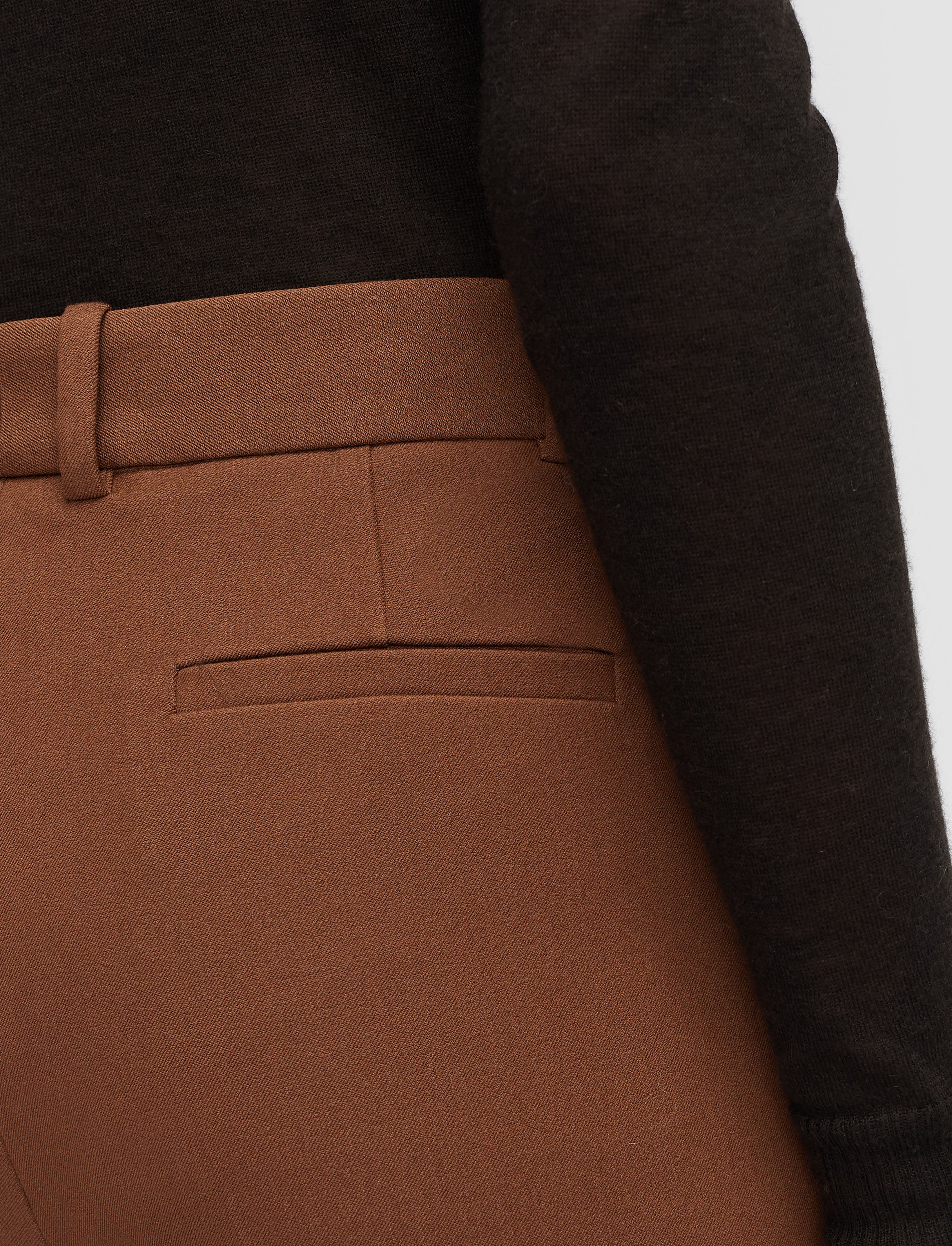 brown-tafira-gabardine-stretch-trousers-JOSEPH