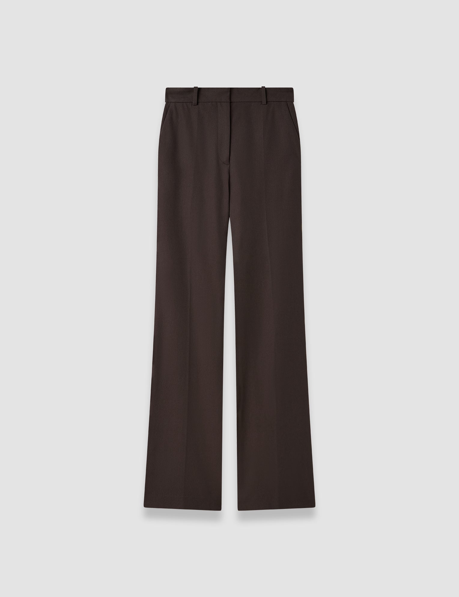 Brown Tafira Gabardine Stretch Trousers - Joseph