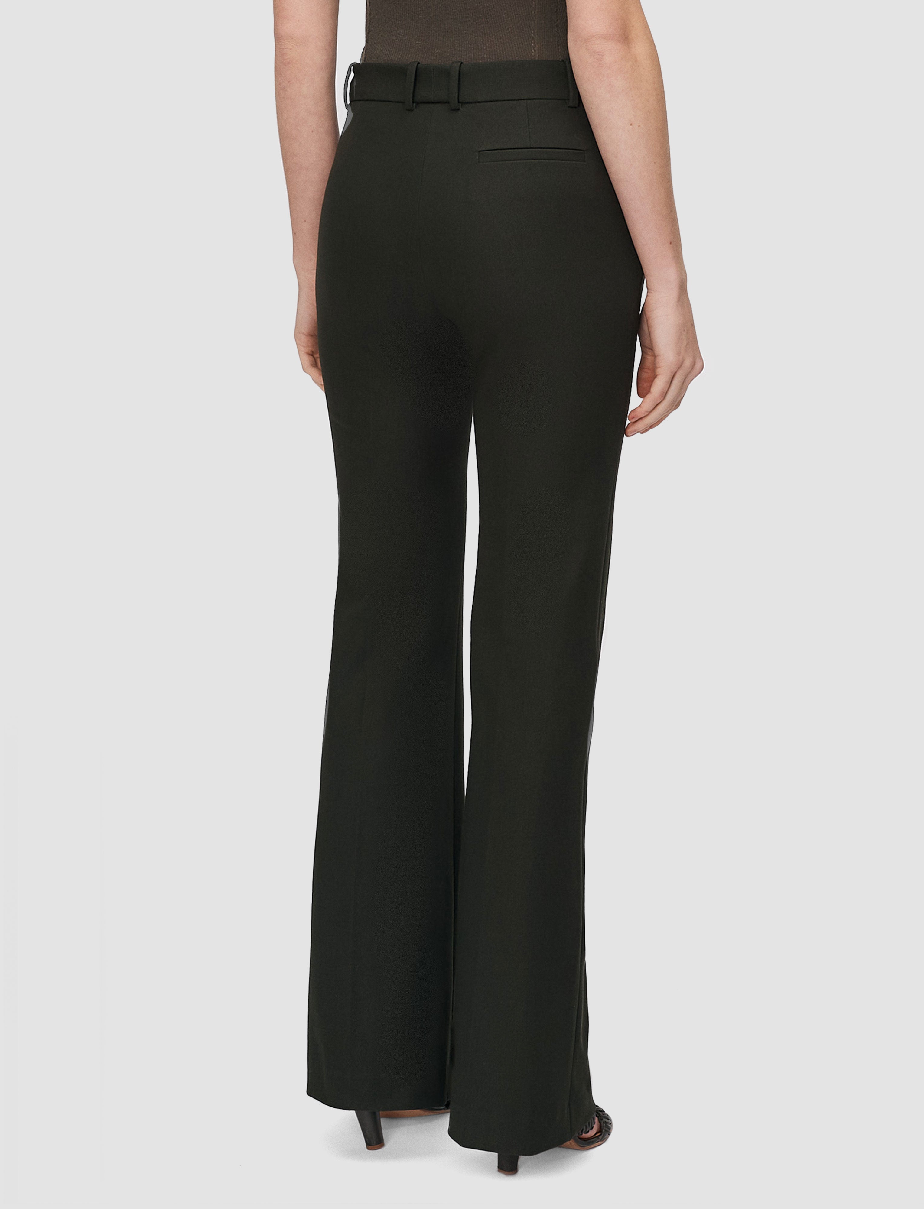 Tafira Gabardine Stretch Trousers in Green | JOSEPH US