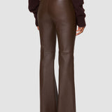 Brown Tafira Leather Stretch Trousers - Joseph
