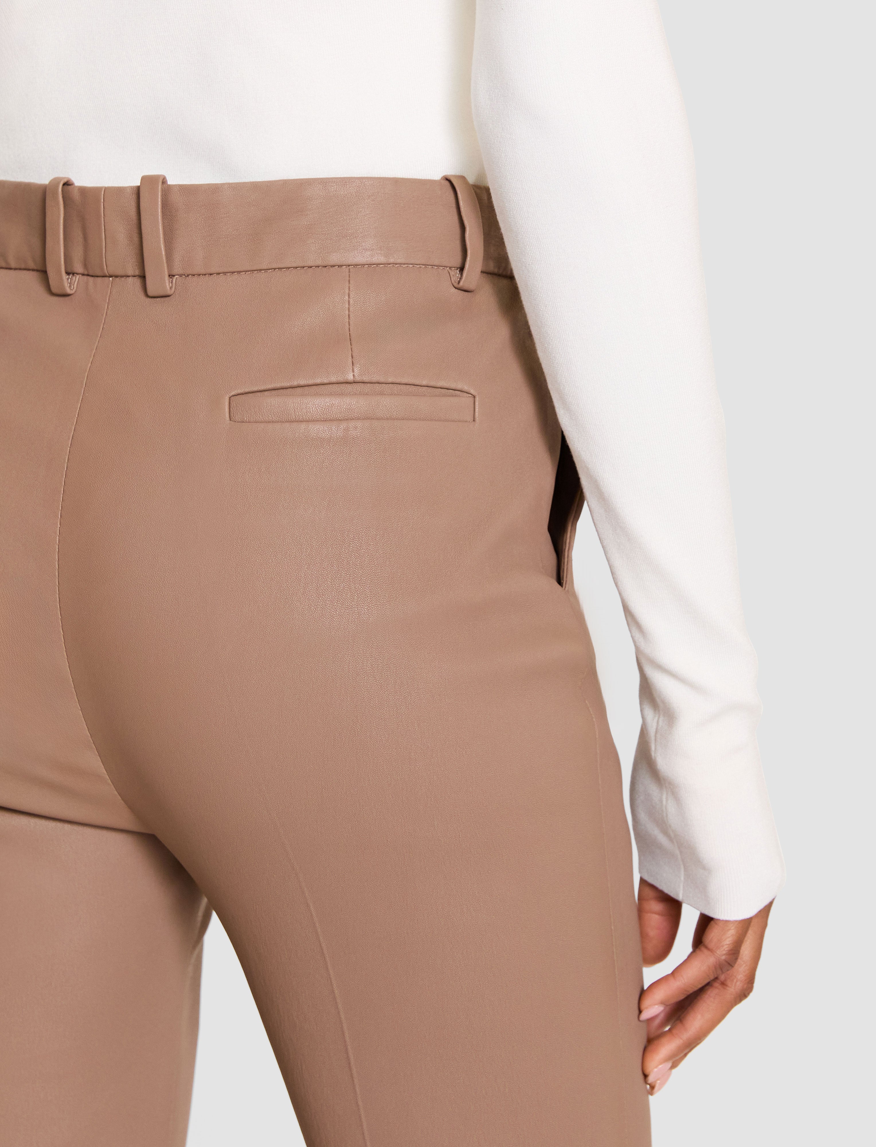 brown-tafira-leather-stretch-trousers-JOSEPH