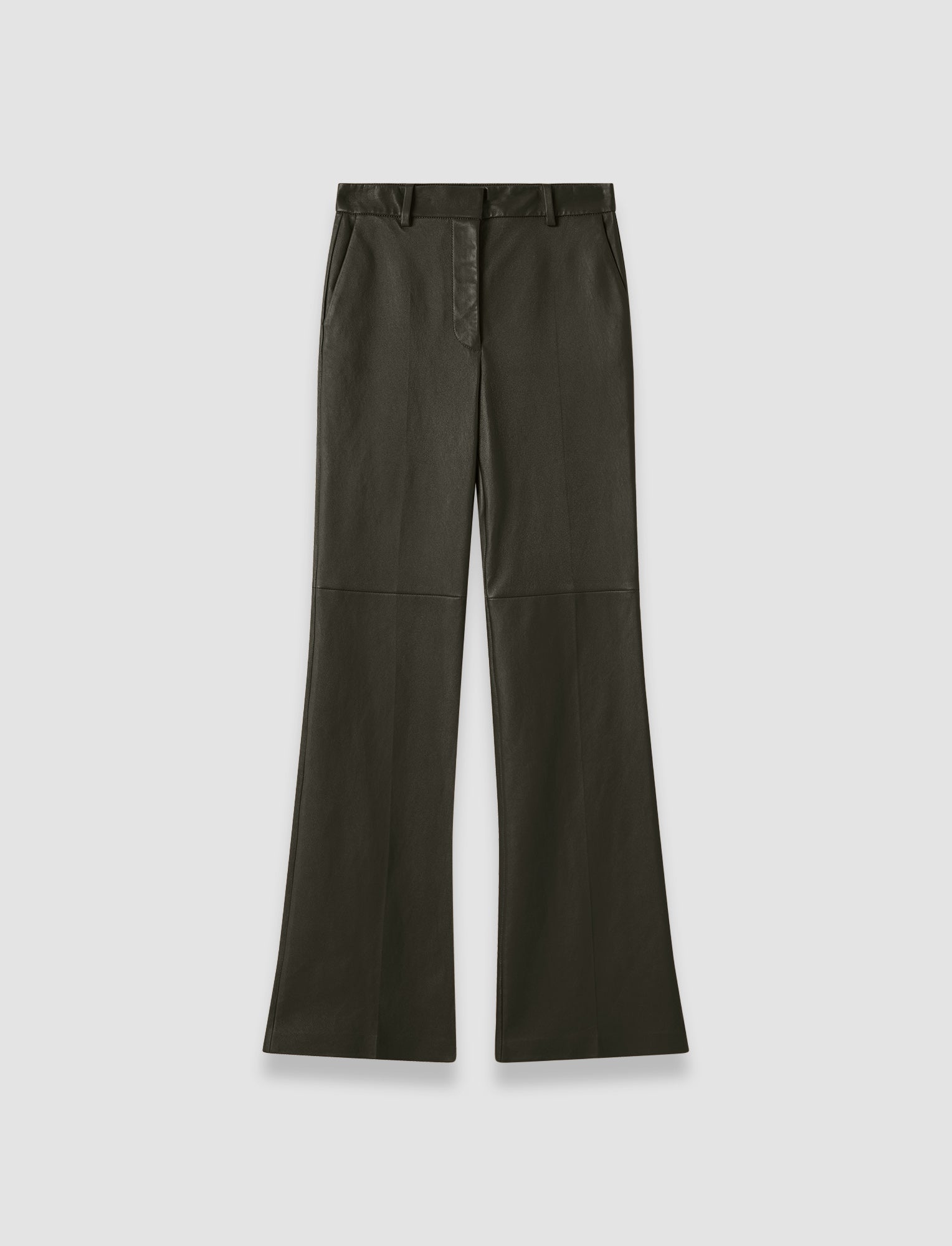 green-tafira-leather-stretch-trousers-JOSEPH