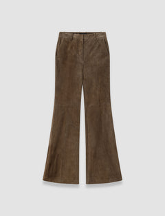 Brown Tafira Suede Stretch Trousers - Joseph