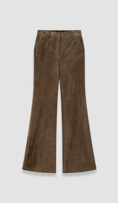 Brown Tafira Suede Stretch Trousers - Joseph