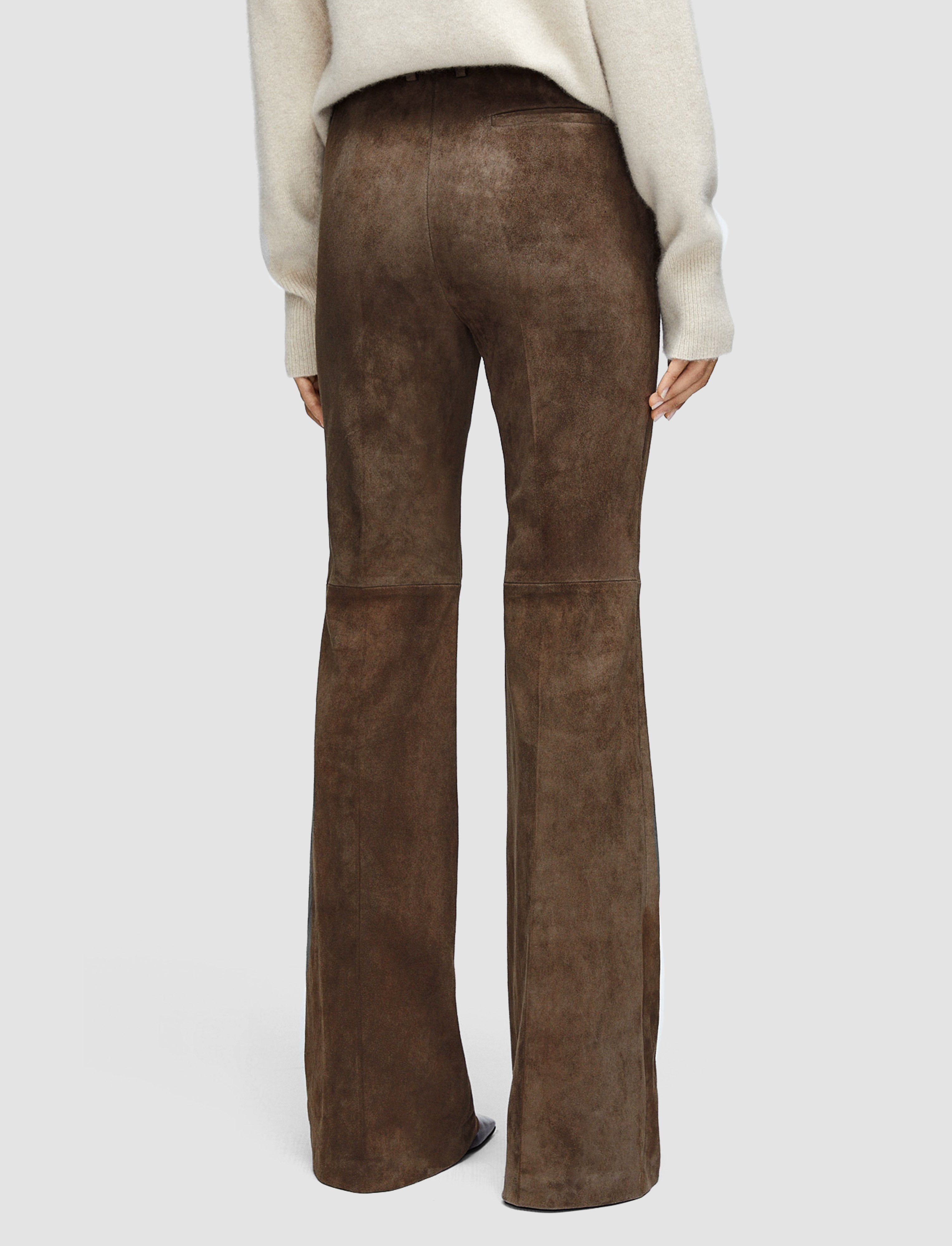 brown-tafira-suede-stretch-trousers-JOSEPH